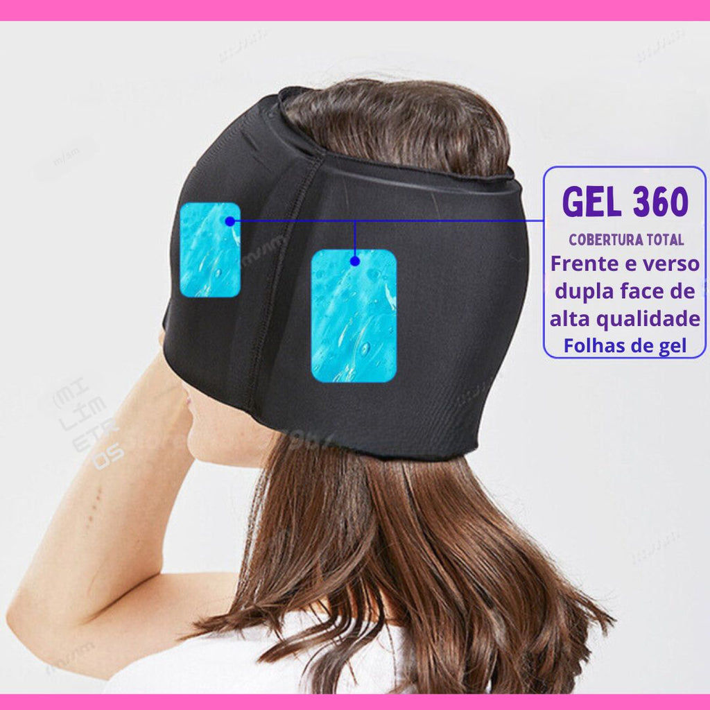 Touca para enxaqueca - Máscara Terapia Fria Quente Confortável.