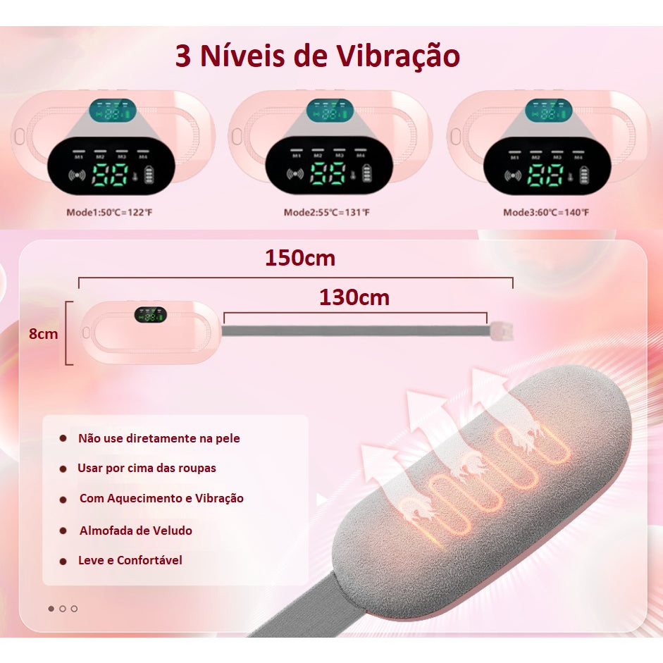 Massageador Compressa Térmica, bolsa quente - cólica menstrual e dor lombar.